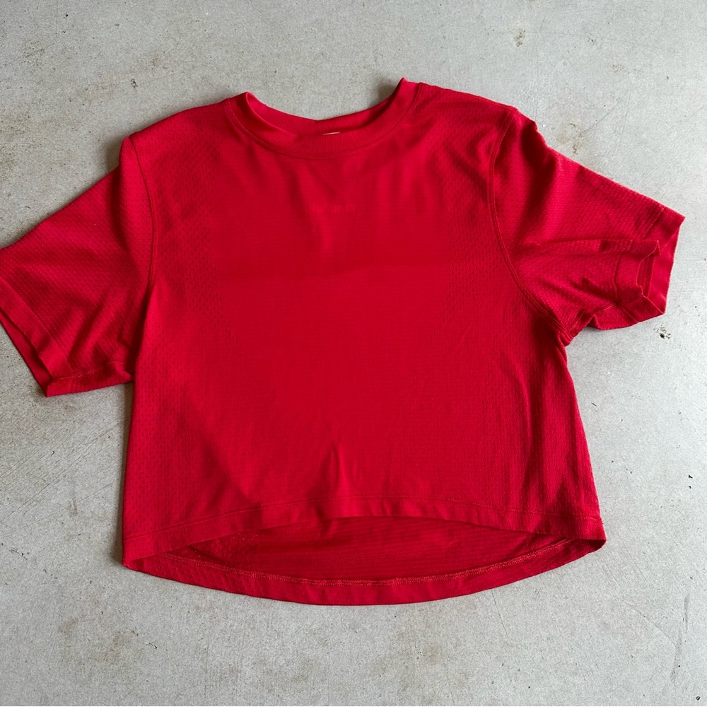 lululemon athletica Red Crop Top size 4